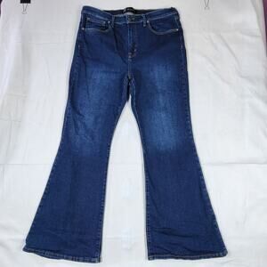 GAP Soft Vintage Flare Jeans Womens 18/34R High Rise Dark Wash Denim